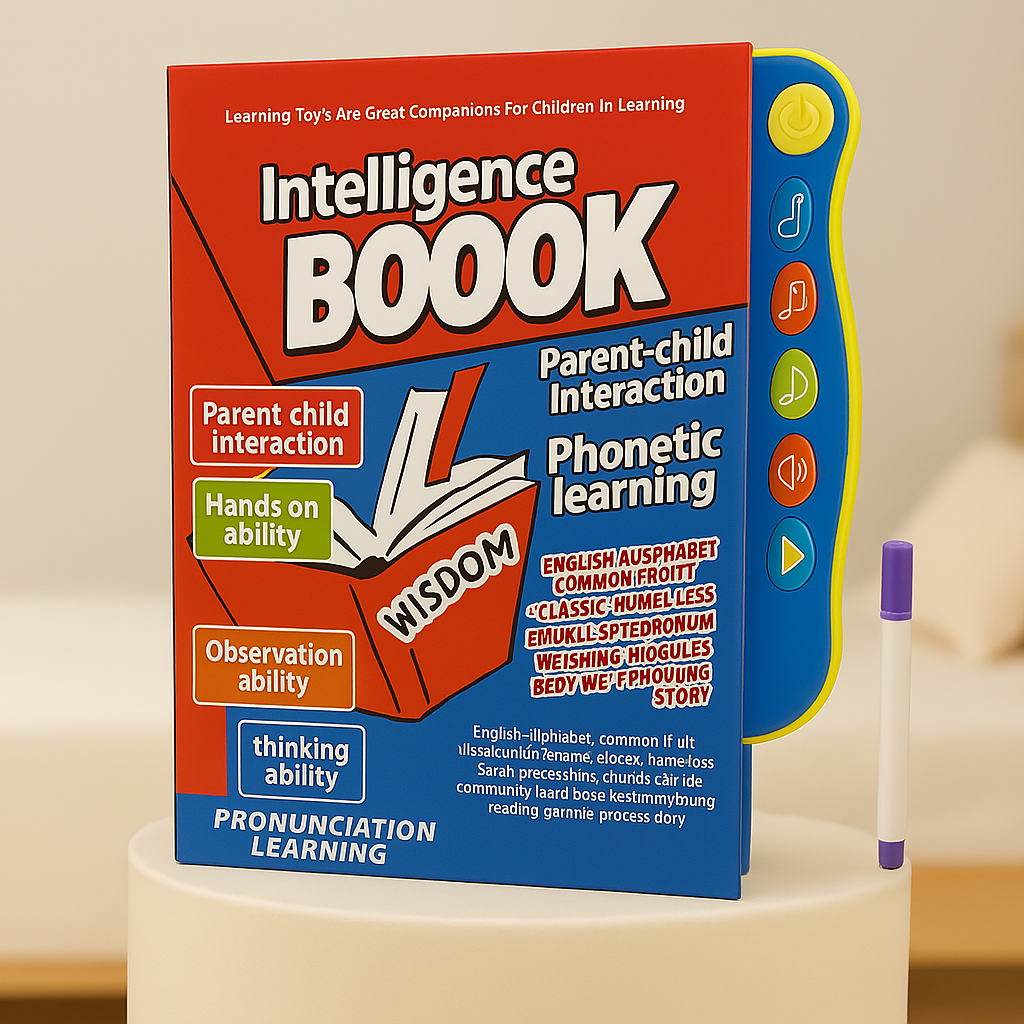 Harlay Toys Fun Activities Learning Book, Electronic Intelligent Book with All Learning Materials with Clear Voice with Touch Sensors for Kids | Multi Color and Eraser (3 AA battries Required - Not Included) Image