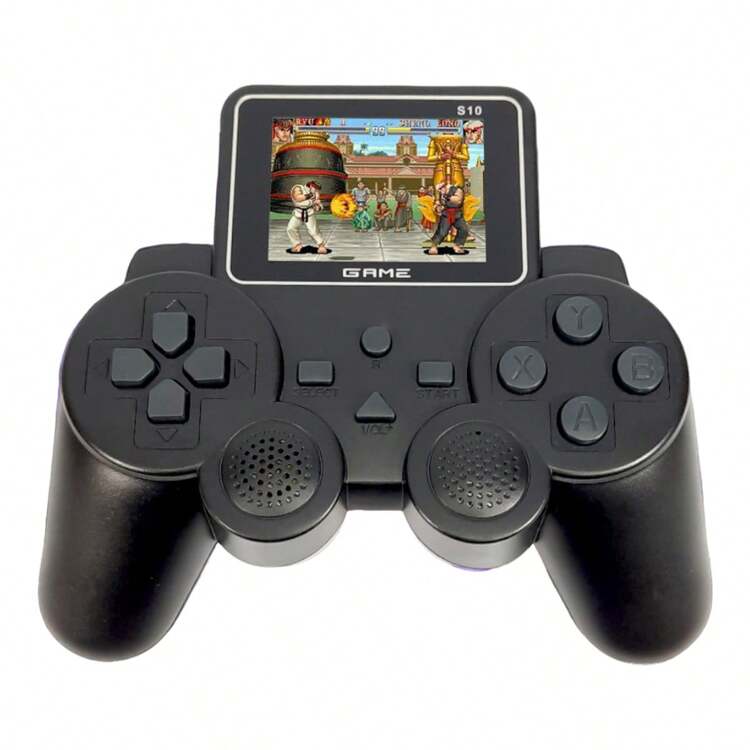 Harlay Toys Retro Handheld Game Console for Kids & Adults, 2.4-inch Screen, 520 Classic Built-in Games, TV Output, Ergonomic Controller, Portable, Rechargeable, Gift for Boys, Girls & Adults (S10 Gaming Console) Image 