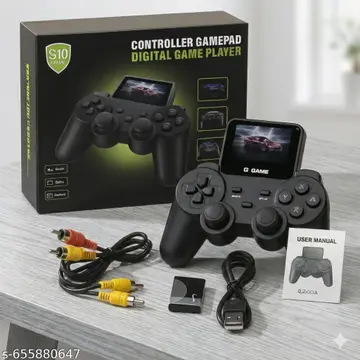 Harlay Toys Retro Handheld Game Console for Kids & Adults, 2.4-inch Screen, 520 Classic Built-in Games, TV Output, Ergonomic Controller, Portable, Rechargeable, Gift for Boys, Girls & Adults (S10 Gaming Console) Image 