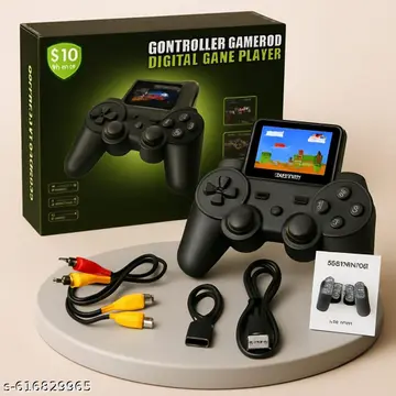 Harlay Toys Retro Handheld Game Console for Kids & Adults, 2.4-inch Screen, 520 Classic Built-in Games, TV Output, Ergonomic Controller, Portable, Rechargeable, Gift for Boys, Girls & Adults (S10 Gaming Console)