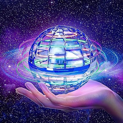 Harlay Toys™ Magic Flying Boomerang Ball USB Rechargeable Built-in RGB Lights 360 Rotating Magic Controller Flying Ball Boomerang Magic Balls Flying Spinner Fidget Toys- Blue Image