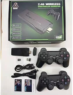 Harlay toys™ 2026 4K Gaming Console for TV | 20000+ Built-in Games | Wireless Dual Gamepads | Plug & Play Games| Family Fun Entertainment | Retro Video Game Stick Emulator | Classic Arcade Multiplayer System | Portable Mini Controller Setup | HDMI Output Support | Nostalgic Kids Birthday Gift Idea | Image 