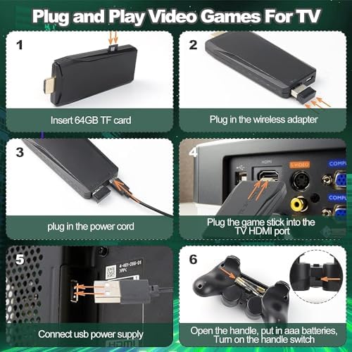 Harlay toys™ 2026 4K Gaming Console for TV | 20000+ Built-in Games | Wireless Dual Gamepads | Plug & Play Games| Family Fun Entertainment | Retro Video Game Stick Emulator | Classic Arcade Multiplayer System | Portable Mini Controller Setup | HDMI Output Support | Nostalgic Kids Birthday Gift Idea | Image 