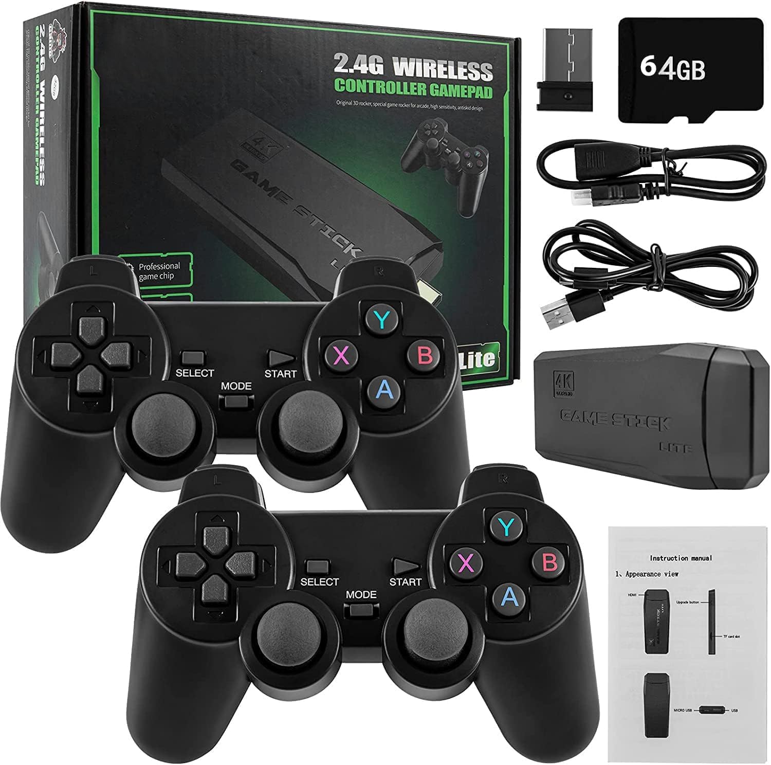 Harlay toys™ 2026 4K Gaming Console for TV | 20000+ Built-in Games | Wireless Dual Gamepads | Plug & Play Games| Family Fun Entertainment | Retro Video Game Stick Emulator | Classic Arcade Multiplayer System | Portable Mini Controller Setup | HDMI Output Support | Nostalgic Kids Birthday Gift Idea | Image 