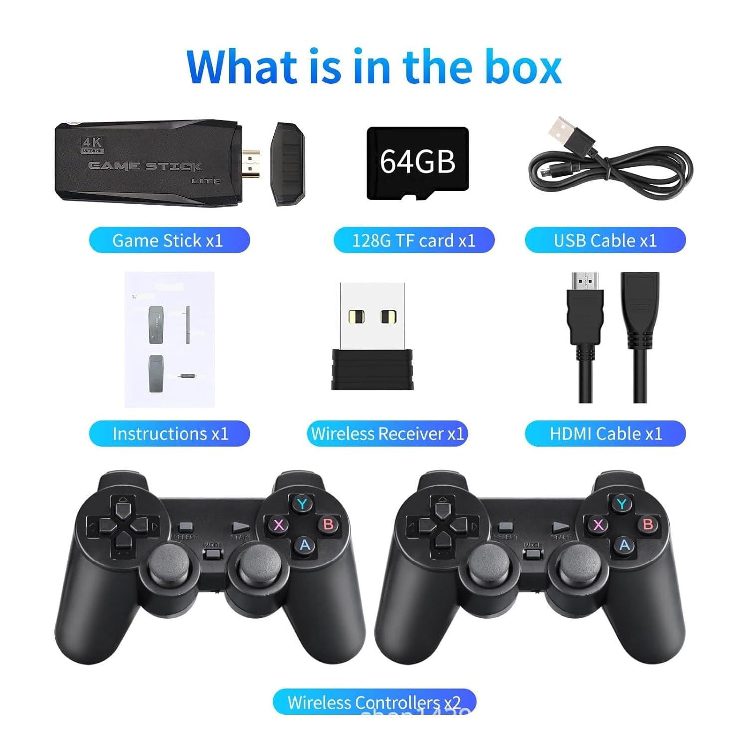Harlay toys™ 2026 4K Gaming Console for TV | 20000+ Built-in Games | Wireless Dual Gamepads | Plug & Play Games| Family Fun Entertainment | Retro Video Game Stick Emulator | Classic Arcade Multiplayer System | Portable Mini Controller Setup | HDMI Output Support | Nostalgic Kids Birthday Gift Idea | Image 