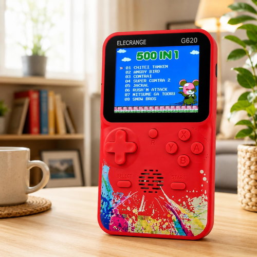 Harlay Toys ™ G620 Handheld Retro Game Console 🎮 Portable 8-Bit Video Player Hundreds Built-in Titles For Kids TV AV Output 📺 Dual Controllers Gamepad 🕹️ Nostalgic Arcade System Boy Girl Birthday Gift 🎁 Family Entertainment Old School Machine Best Seller Top Rated Ultimate Bundle Prize Action Puzzle Image
