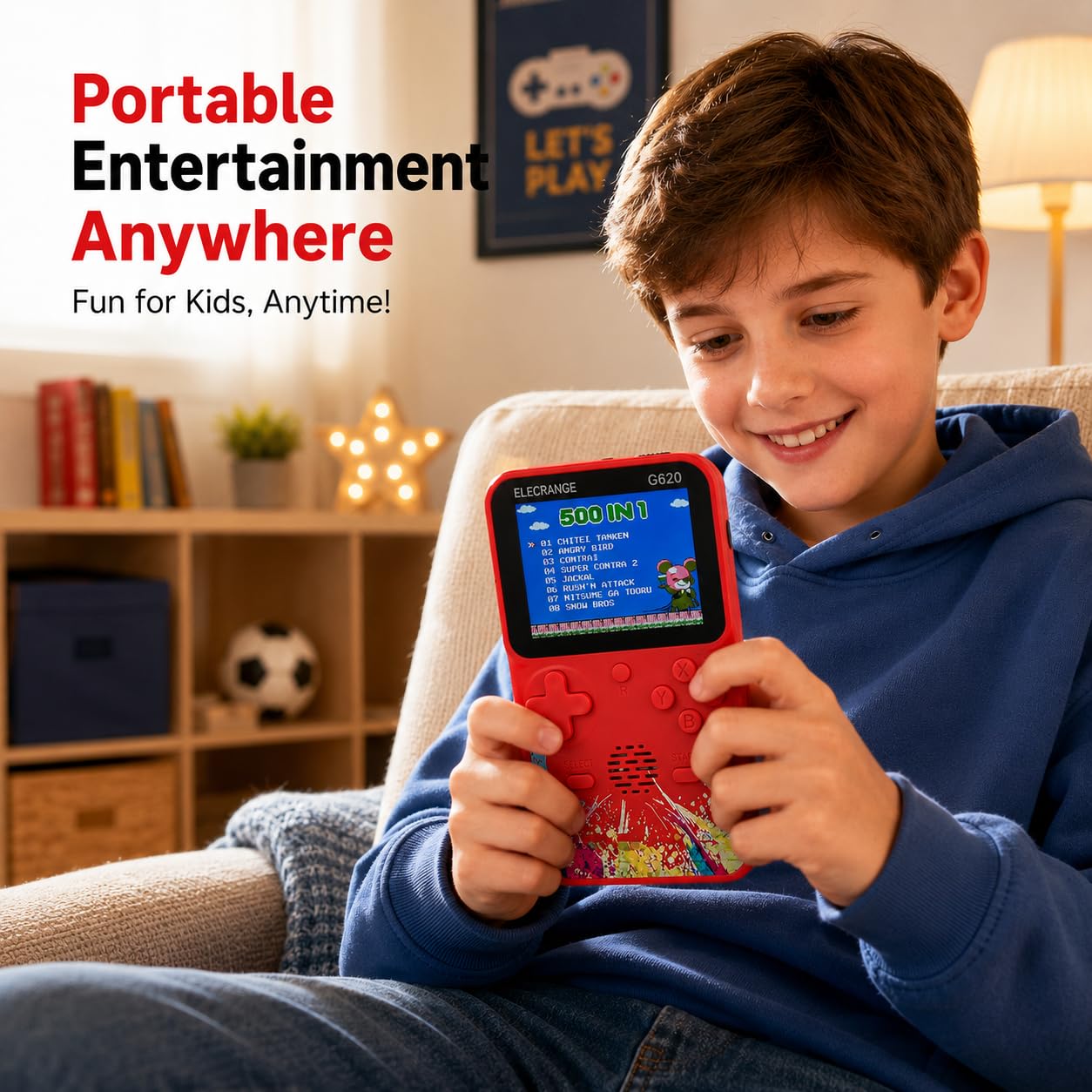 Harlay Toys ™ G620 Handheld Retro Game Console 🎮 Portable 8-Bit Video Player Hundreds Built-in Titles For Kids TV AV Output 📺 Dual Controllers Gamepad 🕹️ Nostalgic Arcade System Boy Girl Birthday Gift 🎁 Family Entertainment Old School Machine Best Seller Top Rated Ultimate Bundle Prize Action Puzzle Image 