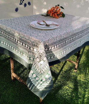 Block Printed Table Cloth Image