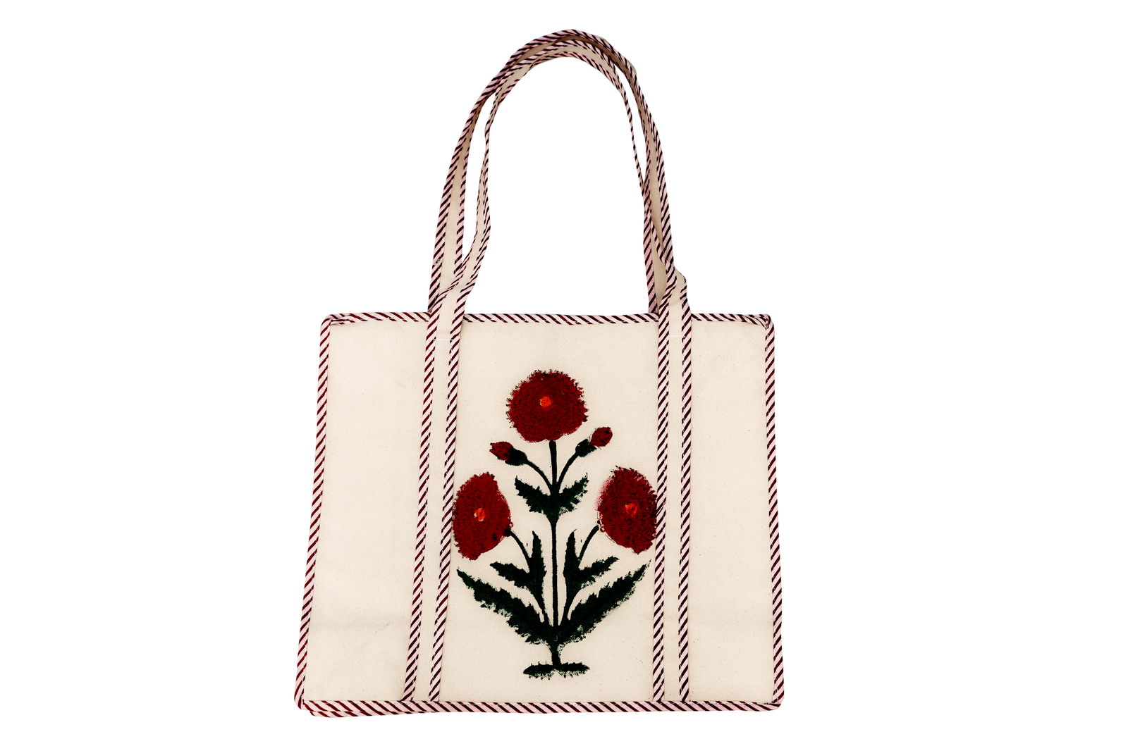 Hand Block Printed Cotton Carry Bag – Eco-Friendly & Reusable Shopping Tote