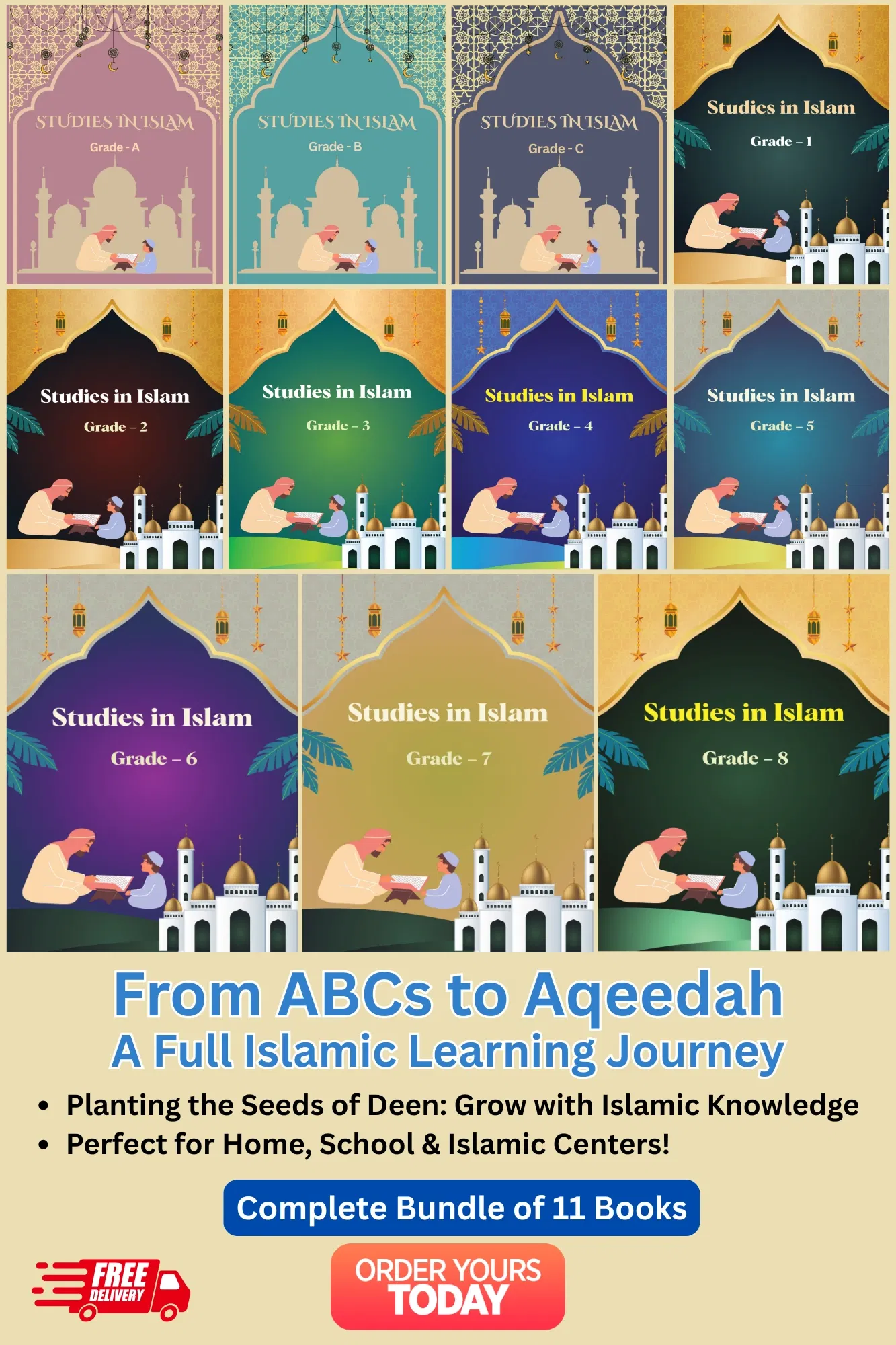 From ABCs to Aqeedah: A Full Islamic Learning Image