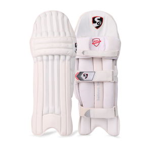 SG Test White Cricket Batting Leg Guard Pads Image