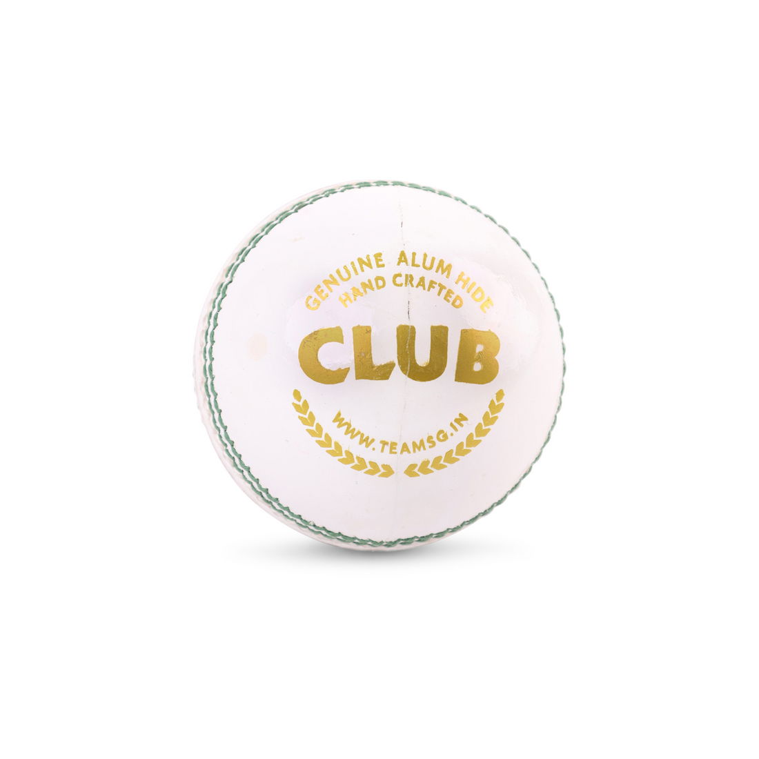 SG Club White Leather Cricket Ball Image