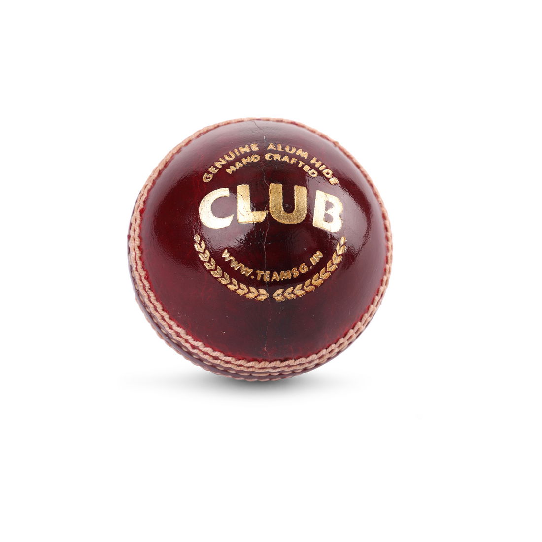 SG Club Red Leather Cricket Ball Image