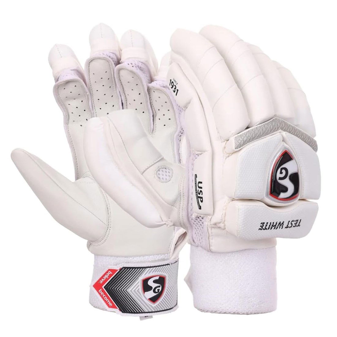 SG Test White Cricket Batting Gloves Image