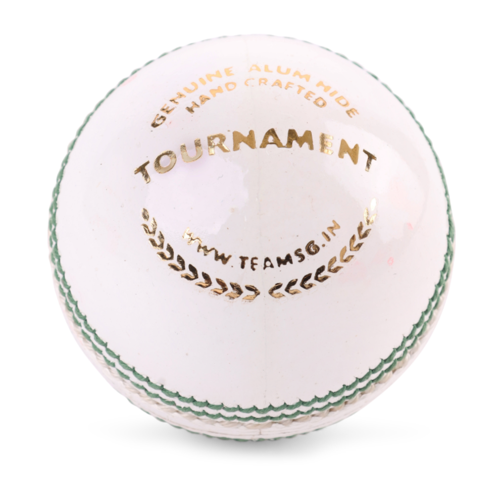 SG Tournament White Leather Cricket Ball Image