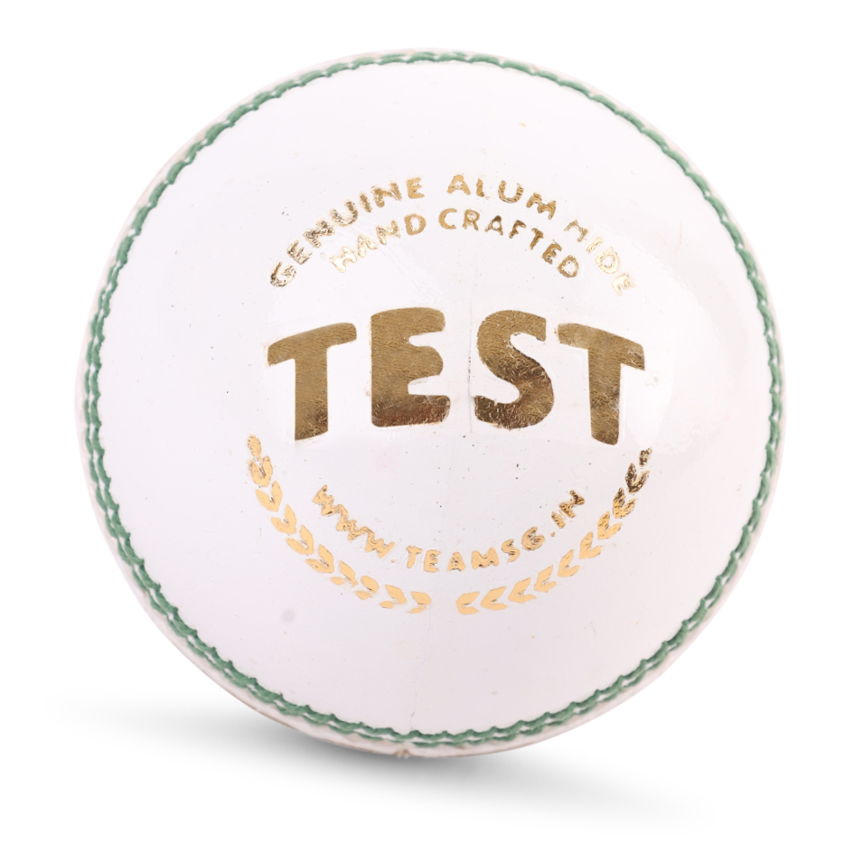 SG Test White Leather Cricket Ball Image
