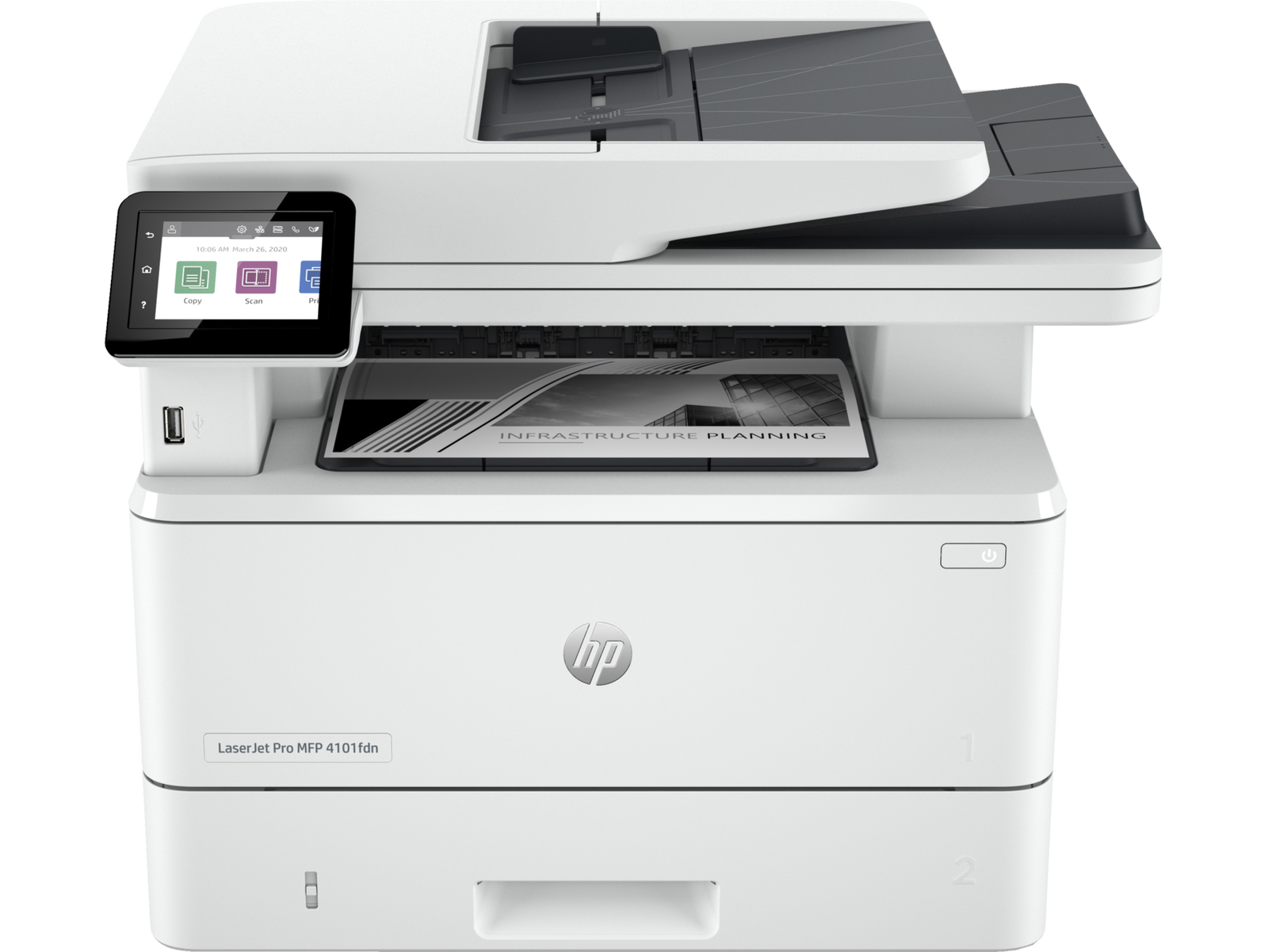 HP LaserJet Pro MFP 4101fdn Printer with Fax Image