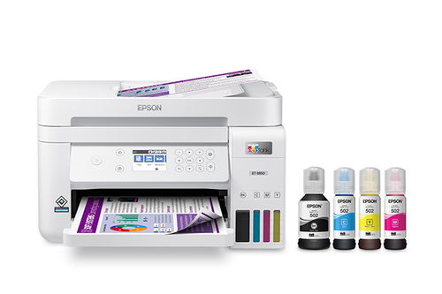 Epson EcoTank ET-3850 Wireless Color All-in-One Cartridge-Free Supertank Printer with Scanner, Copier, ADF and Ethernet Image