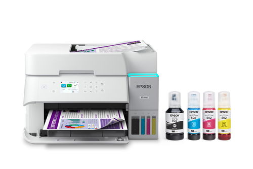 Epson EcoTank ET-3950 Wireless All-in-One Color Supertank Printer – White Image