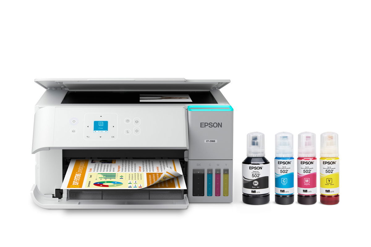 Epson EcoTank ET-2988 Wireless All-in-One Color Supertank Printer – White Image