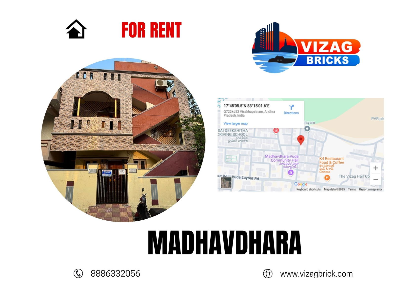 2BHK FOR RENT IN MADHAVDHARA