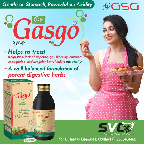Gasgo Syrup (225ml Each) Mint Sugar Free