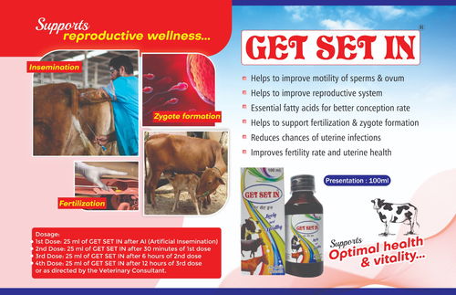 GET SET IN Veterinary Feed Suppliment Immediate Support AFTER A.I.