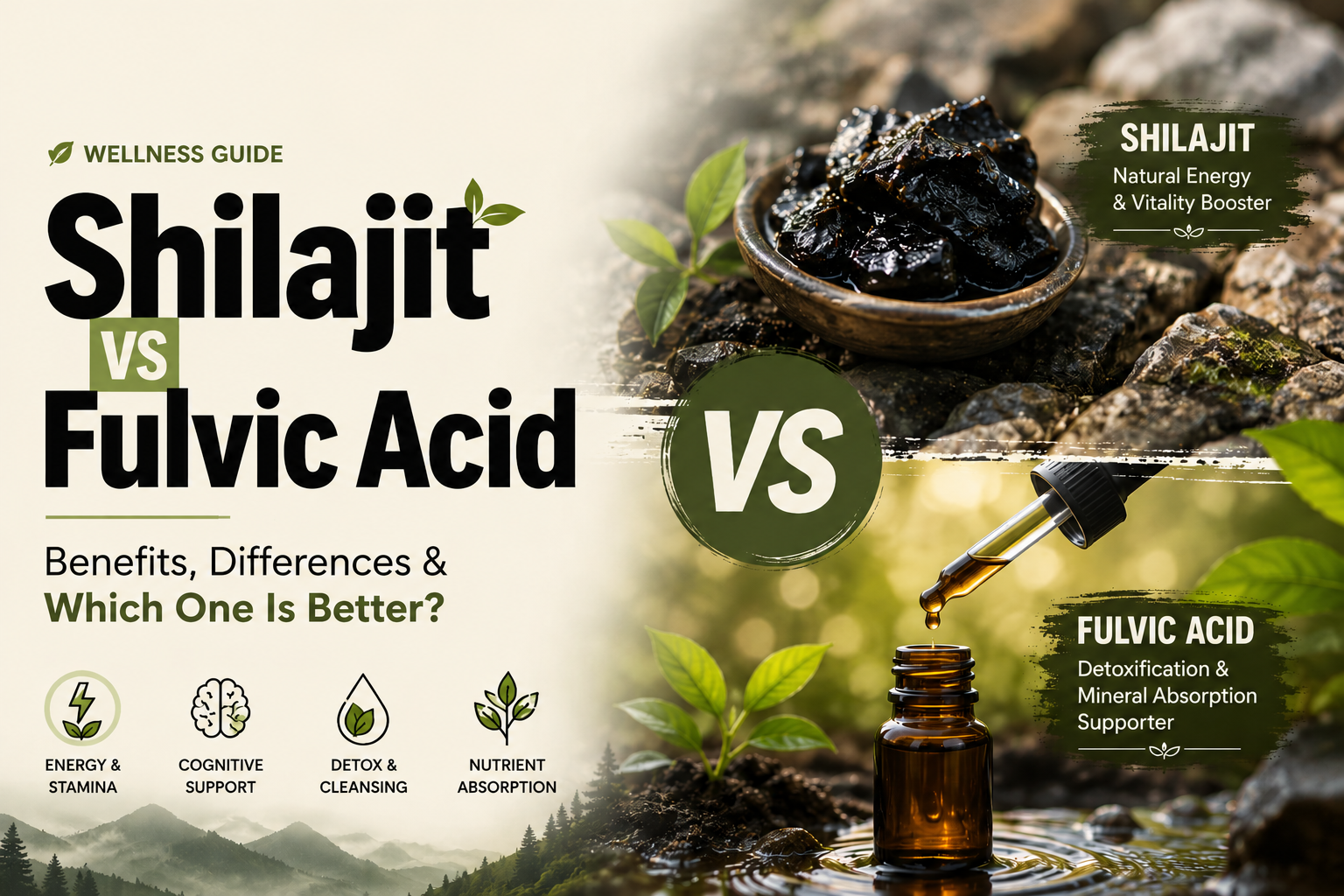 Shilajit vs Fulvic Acid Comparison