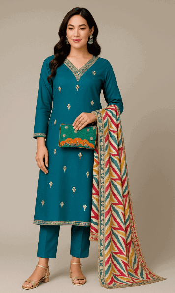 Premium Embroidered Suit Set 