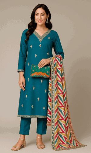 Premium Embroidered Suit Set 