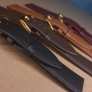 18mm Brown Non-Padded Leather Watch Strap – Vintage-Inspired Elegance 
