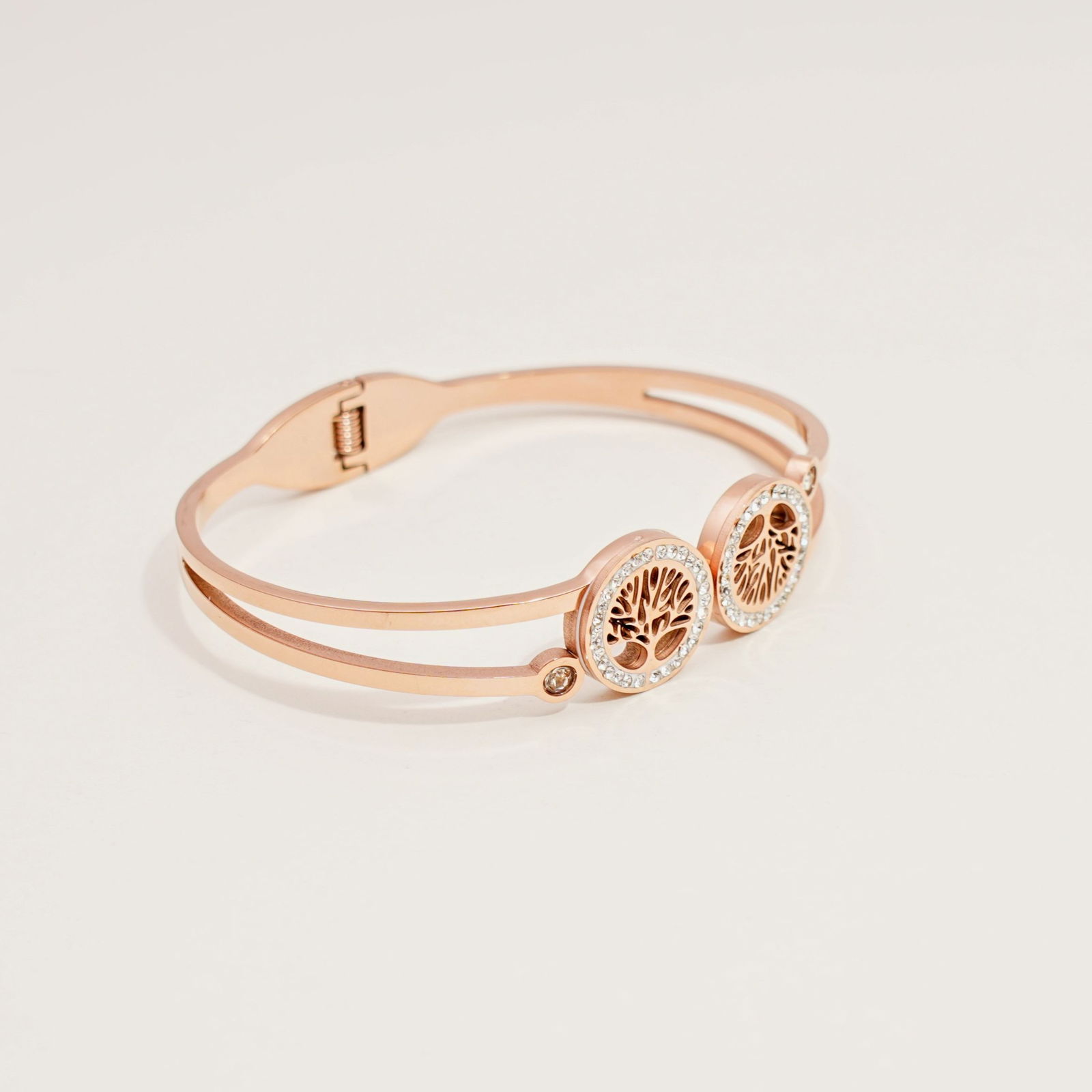  Elegant Dual Charm Rose Gold Bracelet
