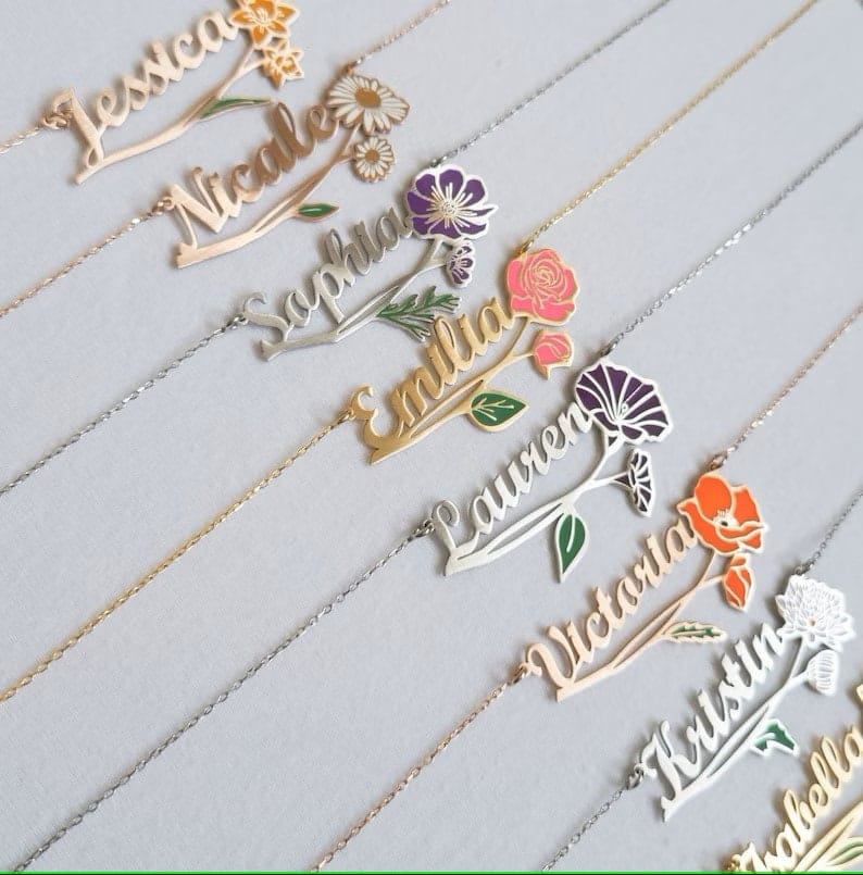 Enamel Name Necklace Image