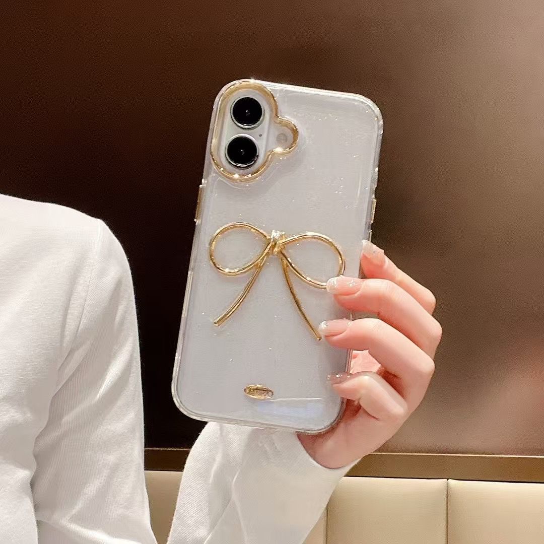 3D Big Golden Bow Case