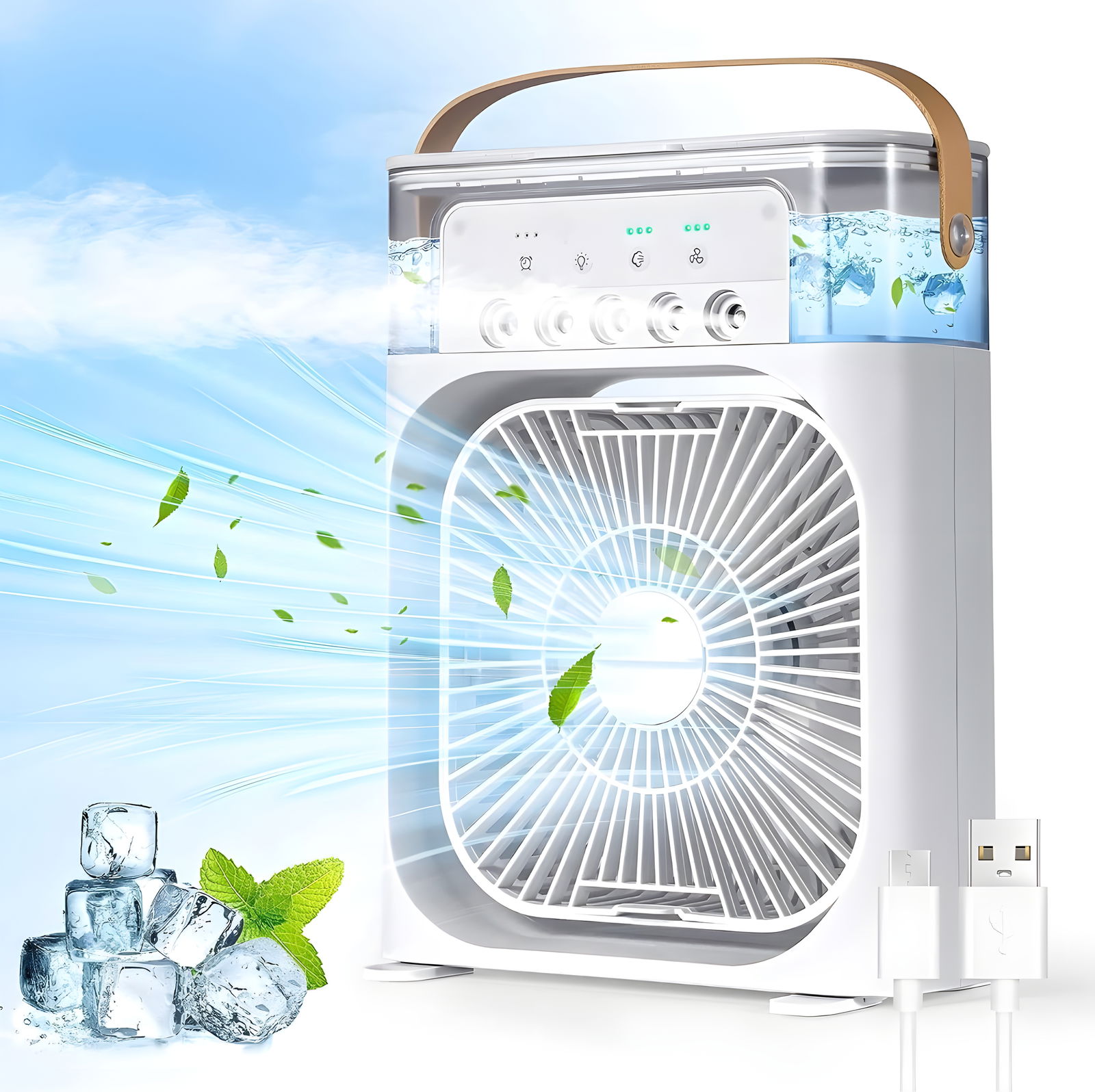 Nova Mini cooler for room cooling mini cooler ac portable air conditioners for Home Office Artic Cooler 3 In 1 Conditioner Humidifier Purifier (A - Mult) Image