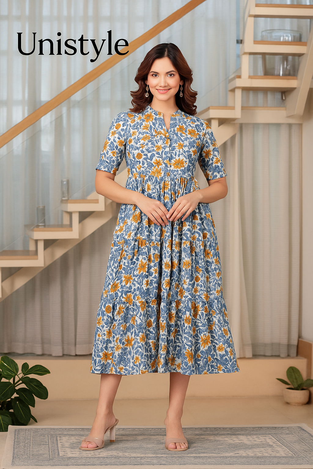 UNISTYLE WOMEN COTAN PRINTED KURTIS  Image