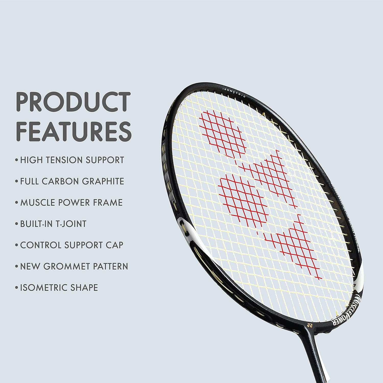 Yonex Muscle Power 22 Light Aluminum Strung Badminton Racquet, 4U-G5 (Black/Blue)