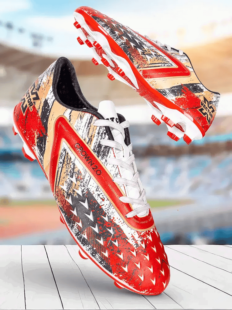 Vector X CROWN 2.0 White Red Football Shoes