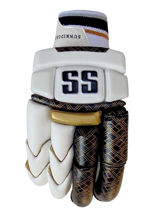 SS Gladiator Golden White Batting Gloves