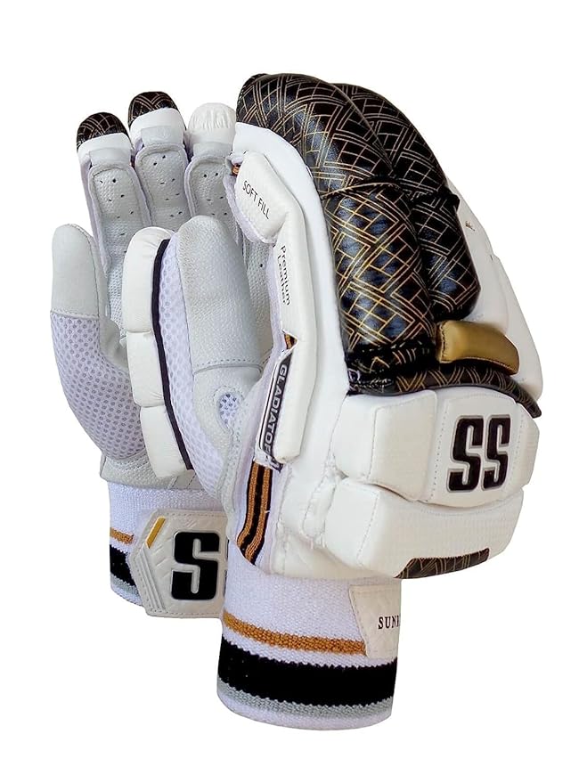 SS Gladiator Golden White Batting Gloves Image