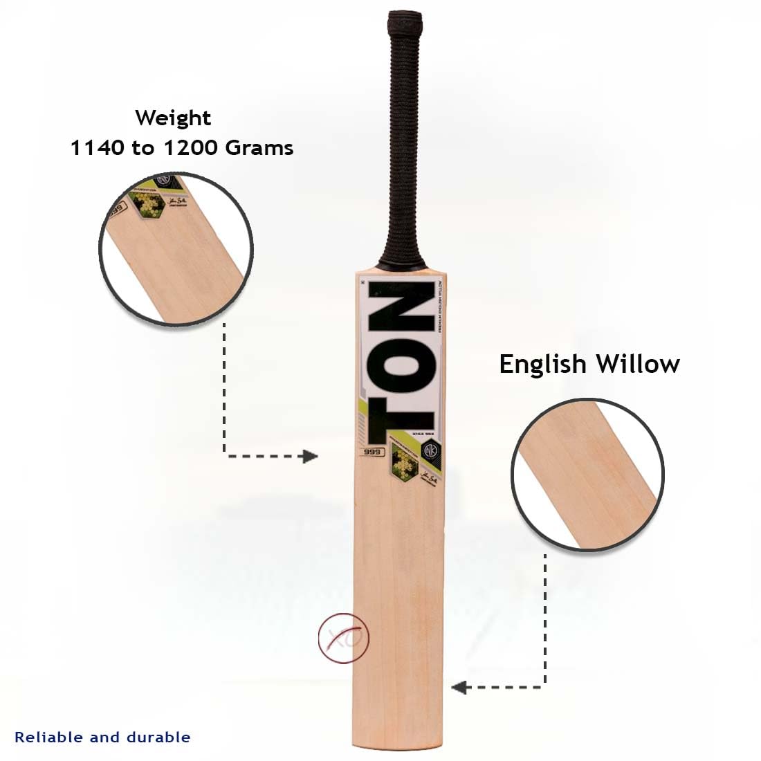  SS TON 999 English Willow Cricket Bat Image 