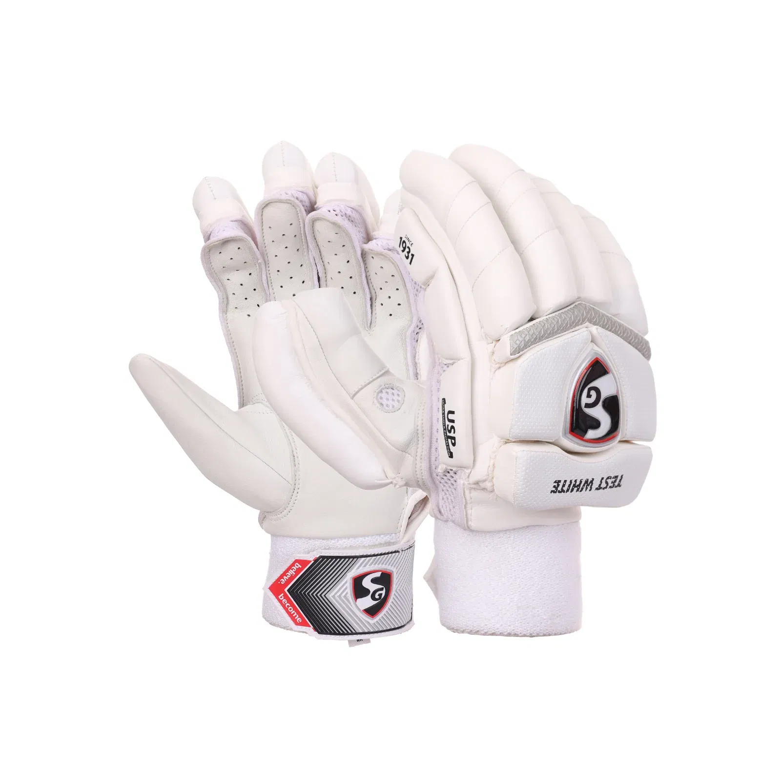 sg test white batting gloves Image