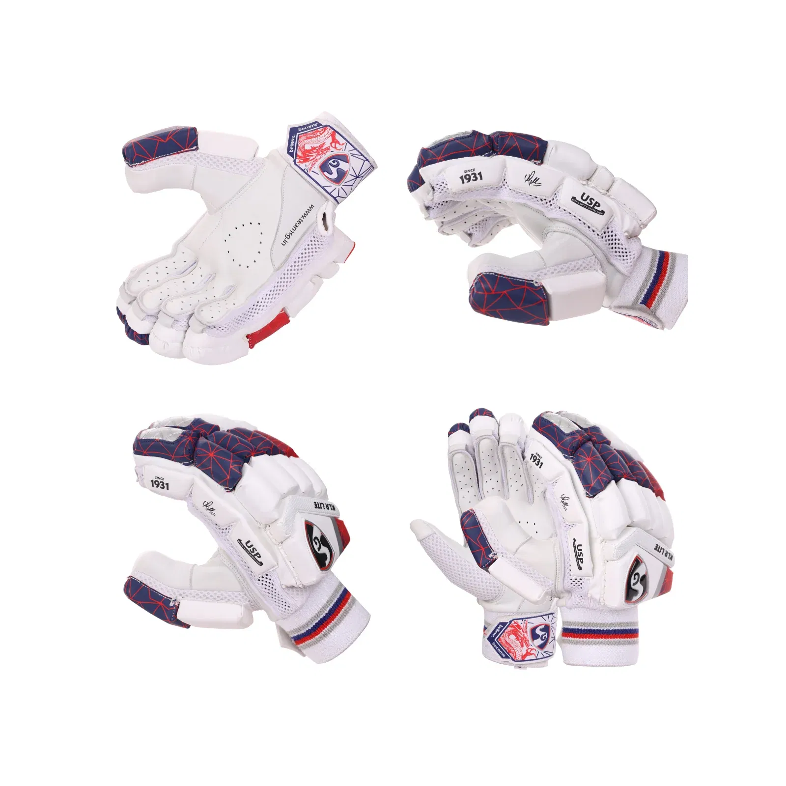 sg klr lite batting gloves (s.adult)