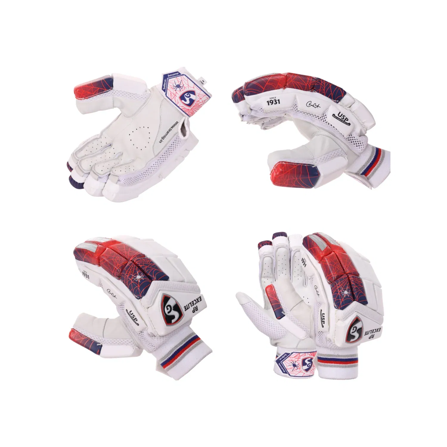 sg rp excelite batting gloves (s.adult)