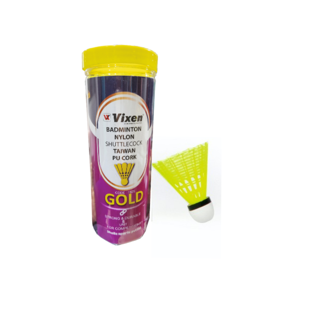 vixen badminton shuttlecock nylon gold x5 (1825) Image