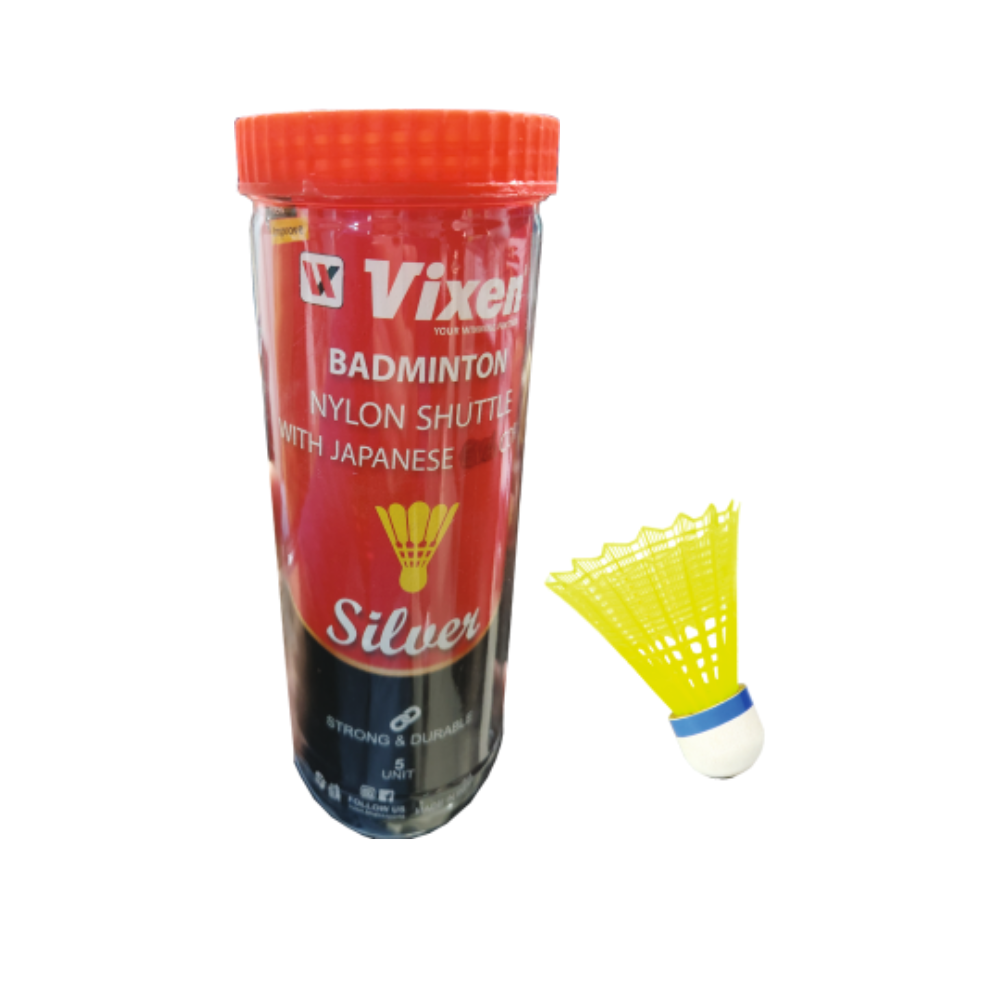 vixen badminton shuttlecock nylon silver x5 (3293) Image