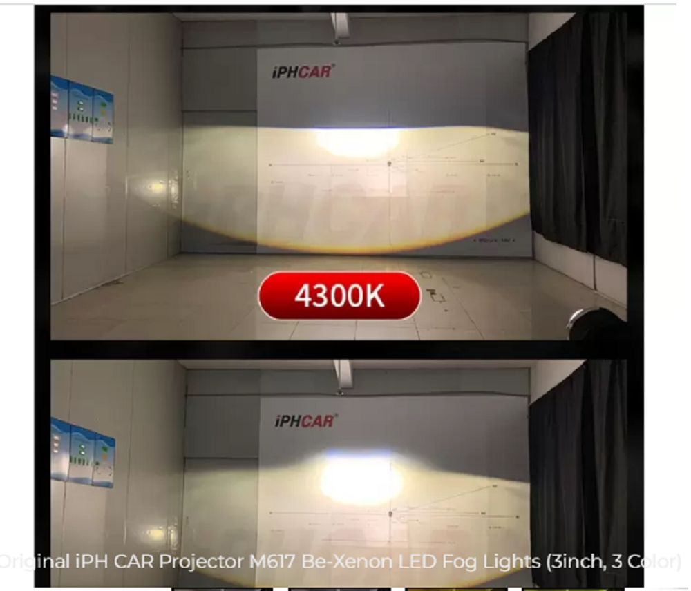 Original M617 iPH BiXenon-LED Fog Lights Projector 3 Inch Tri Colour  Image 