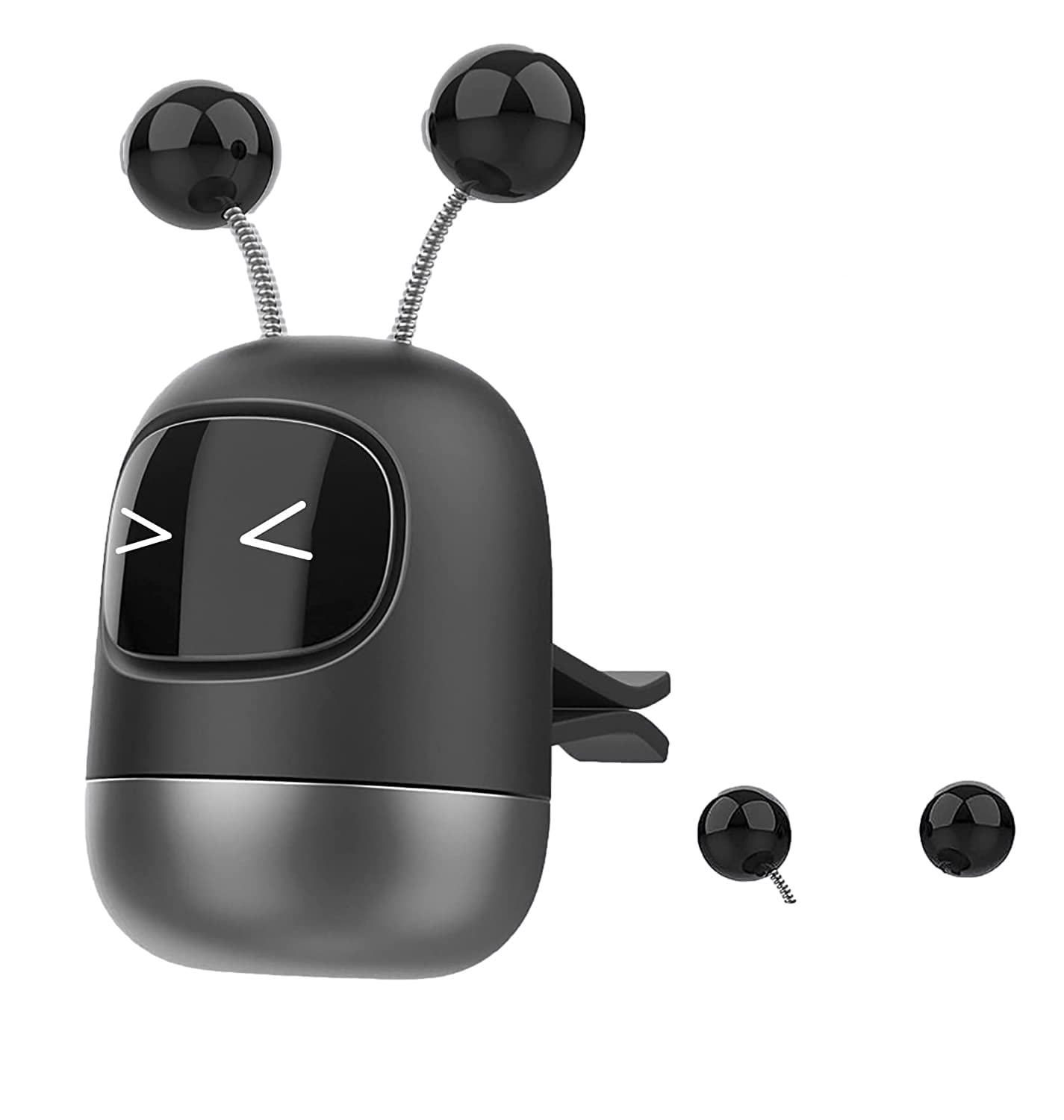 Car Vent Car Air Freshener Robot style with Clip Swing Tentacle car perfume Universal for cars (1 Fragrance Tablets, Black/SIlver) Image