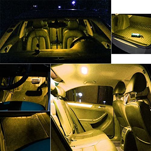 2x Yellow T10 W5W Car LED Interior Side Light Wedge Parking Bulb IP67 12V(Pack of 2) Image 