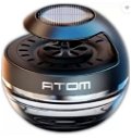 Car Aroma Diffuser Round Atom Air Freshener Perfume Solar Power Dashboard Decoration With Perfume (Atom Style, Black) Image 